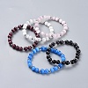 Cat Eye Beads Stretch Bracelets BJEW-JB04401-1