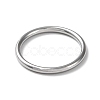 304 Stainless Steel Simple Plain Band Finger Ring for Women Men RJEW-F152-01C-P-2
