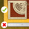 Wooden Square Frame Crochet Ruler DIY-WH0537-001-3