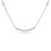 TINYSAND CZ Jewelry 925 Sterling Silver Cubic Zirconia Bar Pendant Necklaces TS-N010-S-18-1