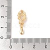 Golden Brass Micro Pave Clear Cubic Zirconia Ice Pick Pinch Bails KK-B100-049G-01-3