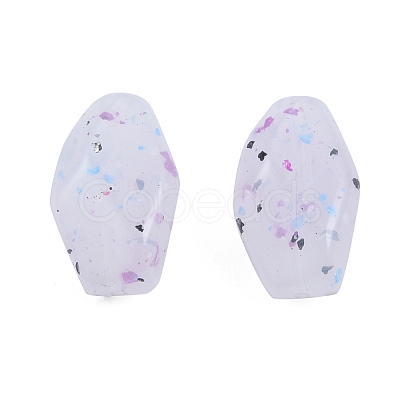 Marbled Stone Style Opaque Acrylic Beads OACR-G009-03D-1