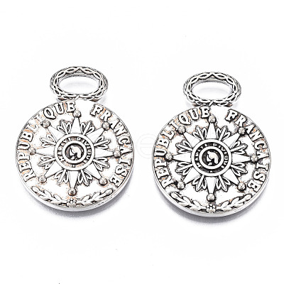 Tibetan Style Alloy Pendants TIBEP-N008-128-1