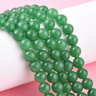 Natural White Jade Bead Strands X-G-R165-8mm-14-1