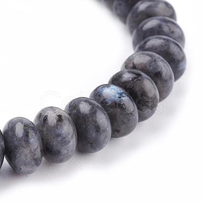 Natural Labradorite Beads Stretch Bracelets BJEW-JB03376-01-1