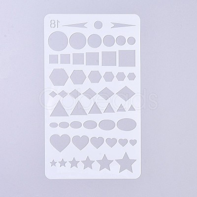 Plastic Reusable Drawing Painting Stencils Templates DIY-G027-G18-1