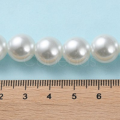 Baking Painted Pearlized Glass Pearl Round Bead Strands HY-Q003-12mm-01-1