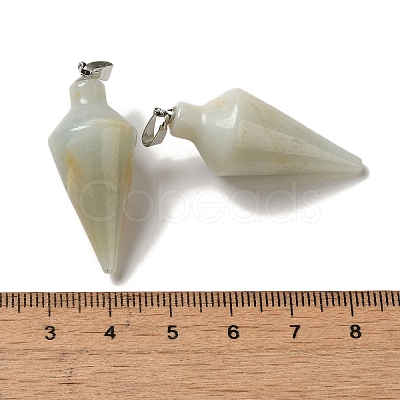 Natural Flower Amazonite Pendants G-Z055-02P-07-1