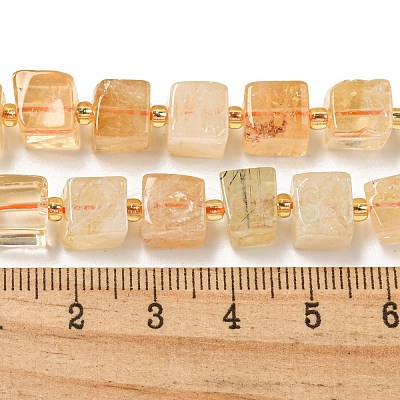 Natural Citrine Beads Beads Strands G-G053-B09-01C-1