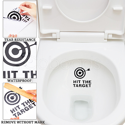 Removable Arrow Archery Target PVC Self Adhesive Toilet Stickers DIY-WH0430-324-1