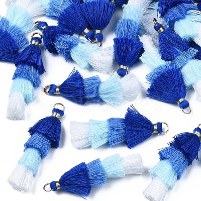 Polycotton(Polyester Cotton) Layered Tassel Big Pendant Decorations FIND-T052-16-08-1