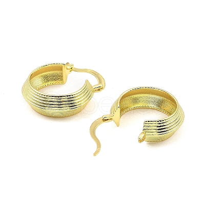 Rack Plating Brass Thick Hoop Earrings KK-B077-18G-1