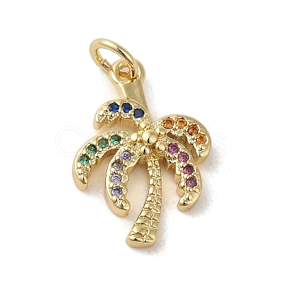 Brass Micro Pave Cubic Zirconia Pendants KK-M283-14A-02-1