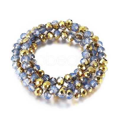 Electroplate Glass Beads Strands EGLA-A034-J8mm-O01-1