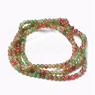 Spray Painted Glass Beads Strands GLAA-A038-A-47-1