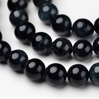 Natural Blue Tiger Beads Strands G-D809-08-10mm-1