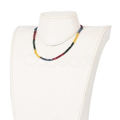 Dyed Natural Malaysia Jade Beaded Necklaces NJEW-JN03236-1