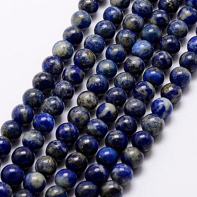 Natural Lapis Lazuli Beads Strands G-A163-07-8mm-1