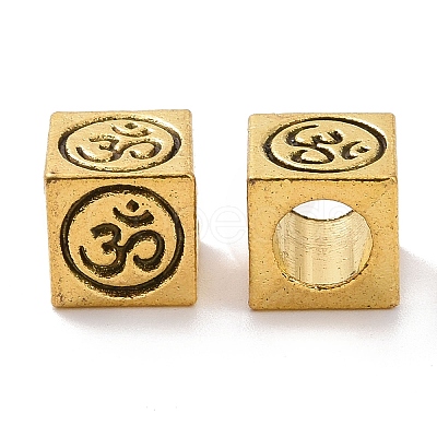 Tibetan Style Alloy European Beads FIND-H038-30AG-1