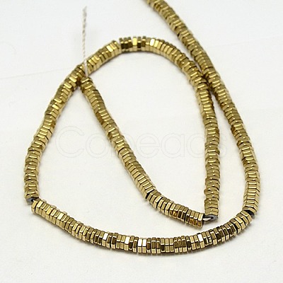 Electroplate Non-magnetic Synthetic Hematite Beads Strands G-J165-3mm-05-1