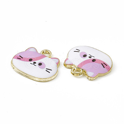 Painted Alloy Pendants PALLOY-P288-02G-04-1