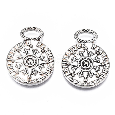 Tibetan Style Alloy Pendants TIBEP-N008-128-1