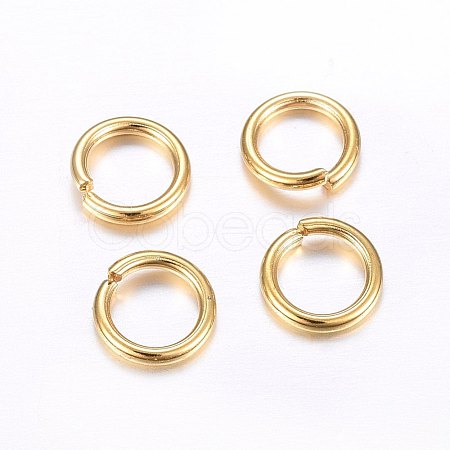 304 Stainless Steel Open Jump Rings X-STAS-O098-02G-04-1