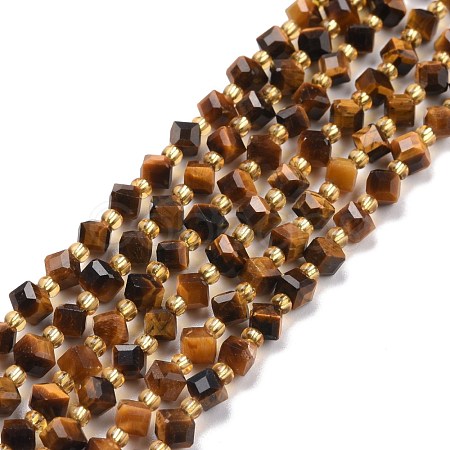 Natural Tiger Eye Beads Strands G-P463-39-1