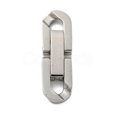 Non-Tarnish 304 Stainless Steel Fold Over Clasps STAS-B029-05A-1-1