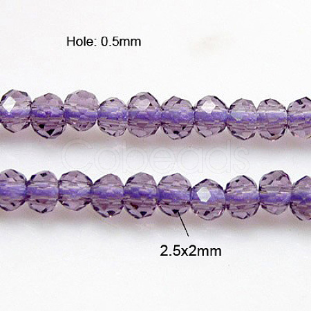 Crystal Glass Beads Strands GLAA-D032-2.5x2-07-1