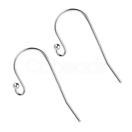 BENECREAT 925 Sterling Silver Earring Hooks STER-BC0001-34P-1