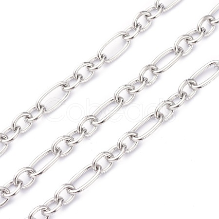 304 Stainless Steel Figaro Chains CHS-XCP0001-02P-1