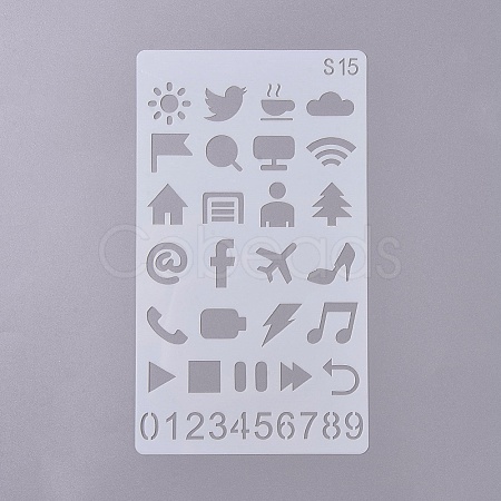 Plastic Drawing Stencil DIY-WH0155-11-1