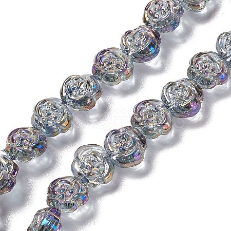 Electroplate Glass Beads Strands EGLA-L040-HR01-1
