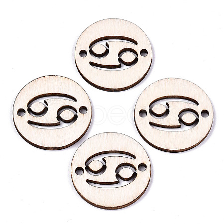 Unfinished Natural Poplar Wood Links Connectors WOOD-S045-139B-03-1