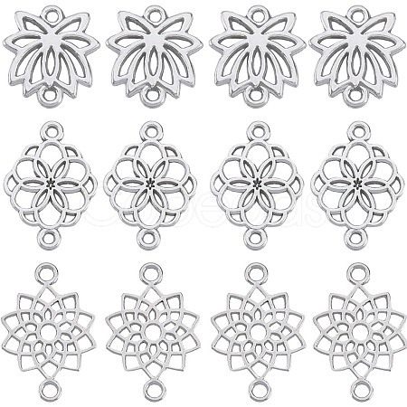 SUNNYCLUE 90Pcs 3 Styles Tibetan Style Alloy Connector Charms FIND-SC0007-88-1