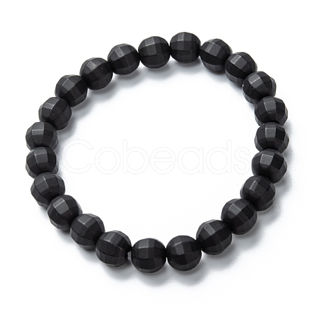Frosted Glass Beads Stretch Bracelets BJEW-I296-12C-1
