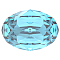 Preciosa&reg MAXIMA Crystal Fancy Stones, Czech Crystal, 435 12 601 Oval, Dura Foiling, 60010 Aqua Bohemica, 8x6mm