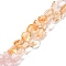 Natural Rose Quartz & Citrine Beads Strands, Nuggets, Tumbled Stone, 5~14x4~10x4~8mm, Hole: 0.8~1mm, about 45~59pcs/strand, 15.75~16.34 inch(40~41.5cm)