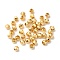 Brass Spacer Beads, Long-Lasting Plated, Faceted Round, Real 24K Gold Plated, 3.5mm, Hole: 1.5mm