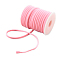 Soft Nylon Cord, Flat, Pink, 5x3mm, about 21.87 yards(20m)/roll