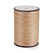 Round Waxed Polyester Thread String, Micro Macrame Cord, Twisted Cord, for Leather Sewing Stitching, Tan, 0.8mm, about 54.68 Yards(50m)/Roll