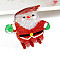 Christmas Glitter Acrylic Claw Hair Clips, for Women Girl, Santa Claus, 38x43mm