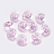 Faceted Glass Rhinestone Charms, Imitation Austrian Crystal, Cone, Light Rose, 6x3mm, Hole: 1mm