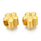 Alloy European Beads, Large Hole Beads, Matte Style, Cadmium Free & Lead Free, Flower, Matte Gold Color, 9.5x10x7mm, Hole: 4mm