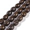 Natural Red Snowflake Obsidian Beads Strands, Coffee Bean, 15.5x20x13mm, Hole: 1mm, about 20pcs/strand, 15.75''(40cm)