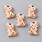 Cat Silicone Beads, DIY Nursing Necklaces and Bracelets Making, Chewing Pendants For Teethers, PeachPuff, 29x21x9.5mm, Hole: 2mm