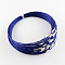 Steel Wire Bracelet Cord DIY Jewelry Making, with Brass Screw Clasp, Midnight Blue, 225x1mm