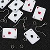 DIY Poker Playing Card Pendant Dangle Earrings Making Kit DIY-YW0004-60-4