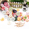 WADORN 100Pcs 10 Style Silk Cloth Flower DIY-WR0003-92-6